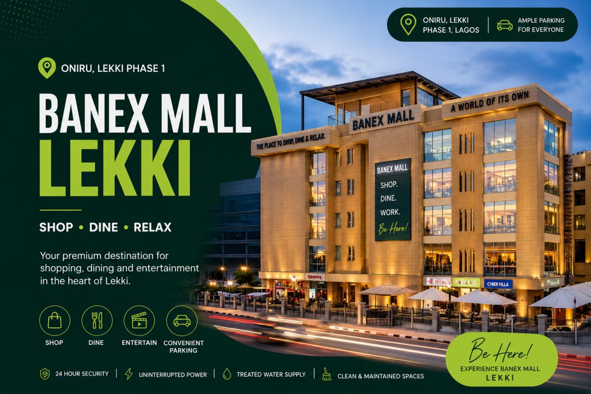 Banex Mall storefront in Lekki Phase 1, Oniru