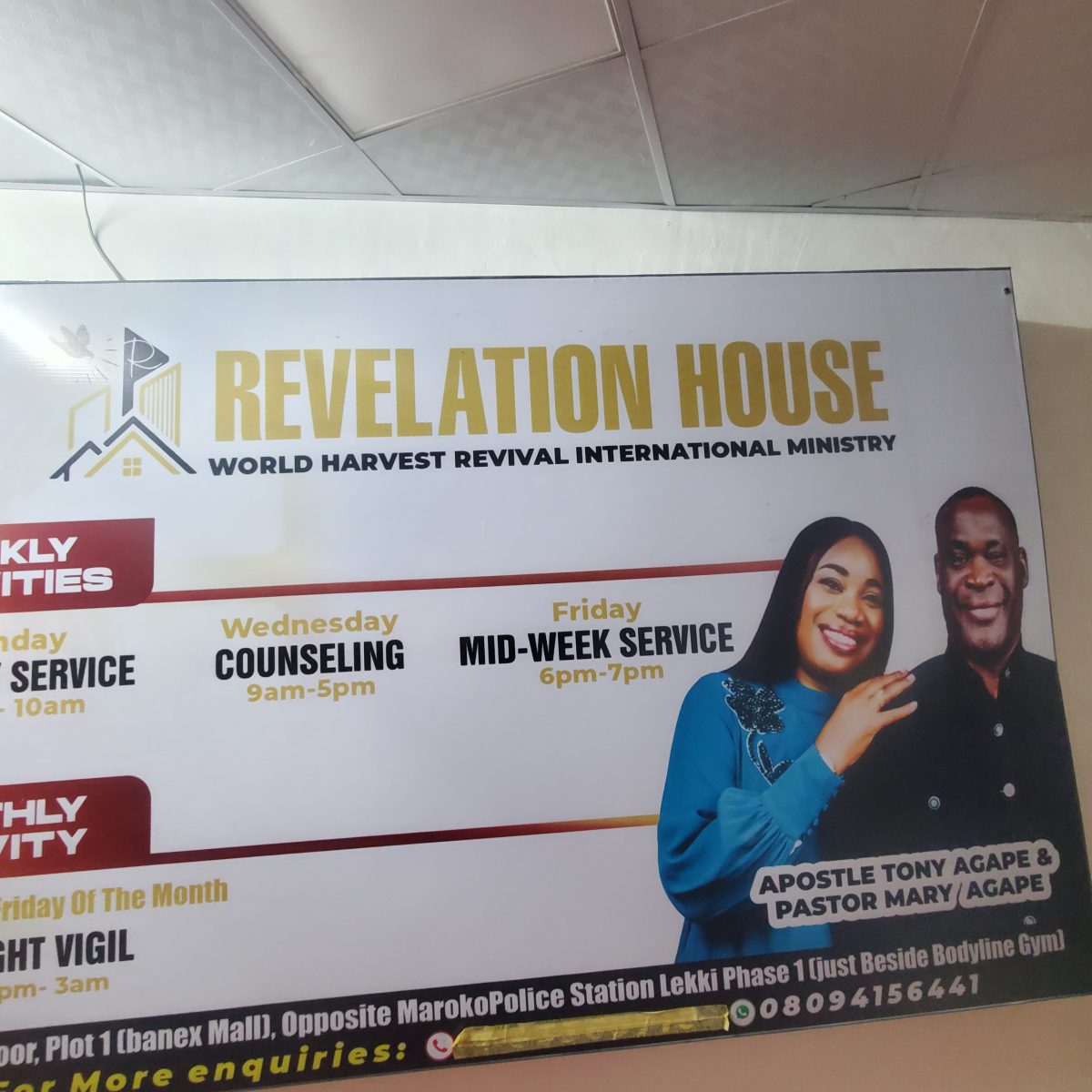 Revelation House — World Harvest Revival Ministry, Banex Mall Lekki